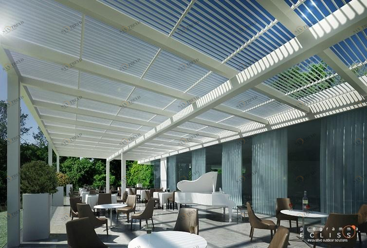 DIRELLO Моторизованная алюминиевая пергола с регулируемыми жалюзи sun-id-1469463