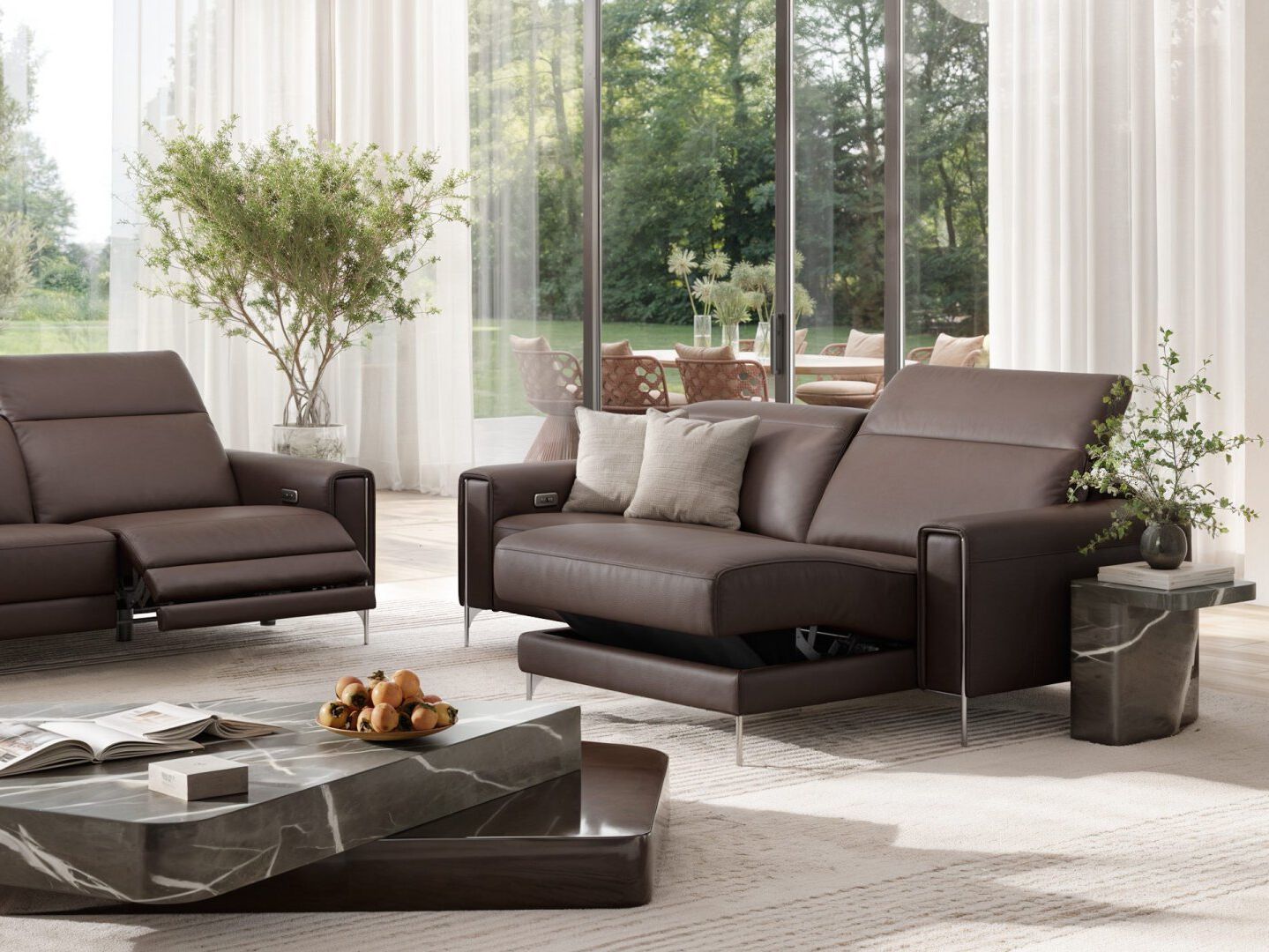 2-местный кожаный диван с полуостровом Sofanella Bellagio ARCH-00137541 - Вид №6