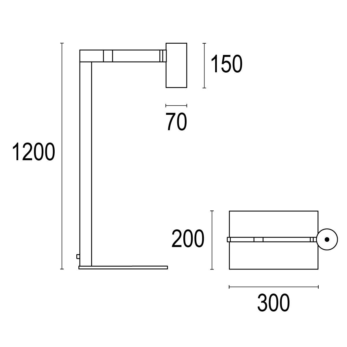 Регулируемая латунная напольная лампа Ghidini Lighting Talitha ARCH-00010126 - Вид №1