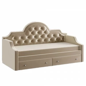 Диван-кровать детский с 2 выдвижными ящиками 90х190 см бежевый с каретной стяжкой DayBed KREIND DAYBED 00-3879999 Бежевый