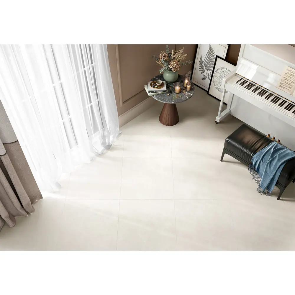 Глазурованный керамогранит Alma Ceramica Beton Evo 04 60x60 см 1.8 м² матовый цвет светло-бежевый 89458927 STLM-2038471