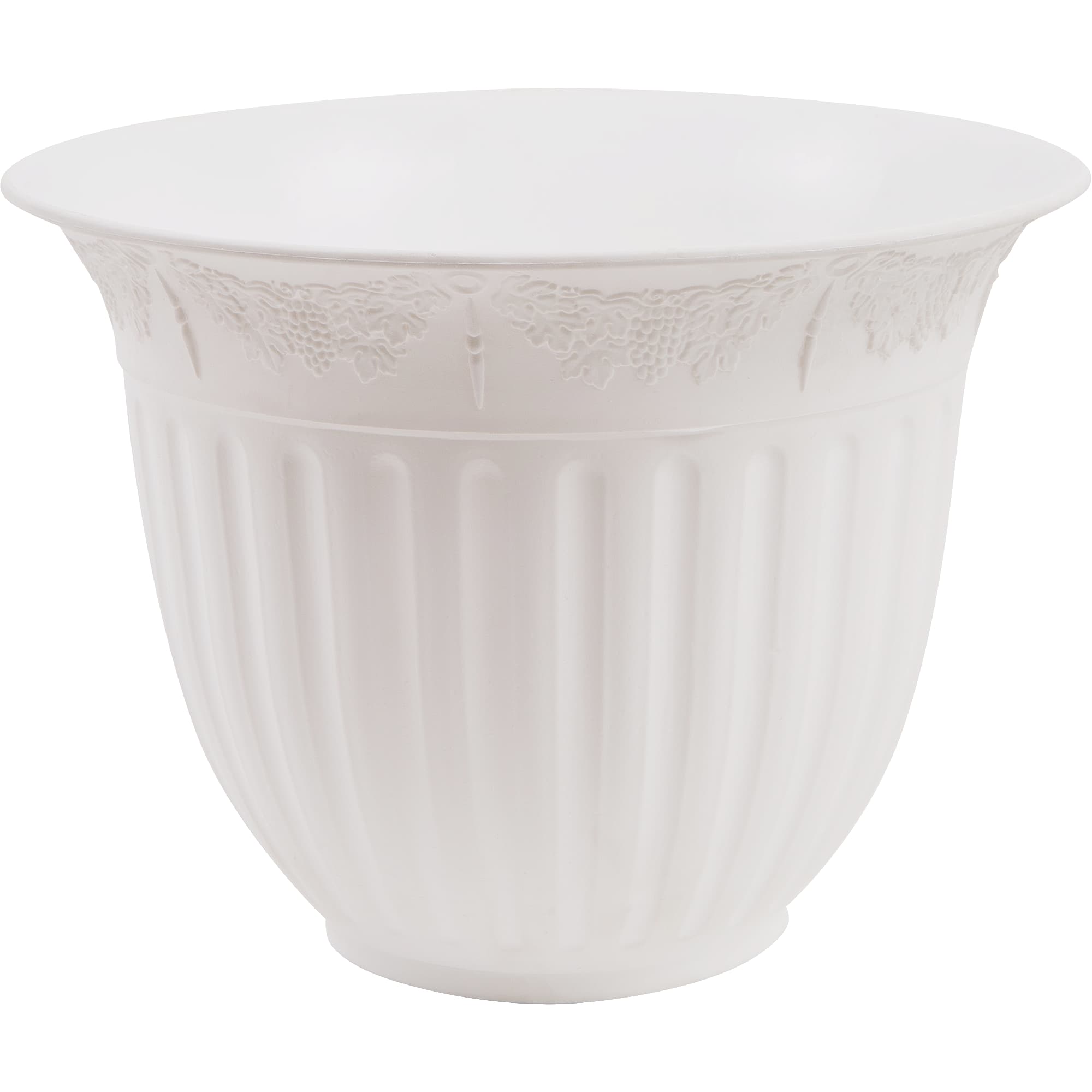 18009062 Кашпо ø20 h15.5 см v1.6 л пластик белый Виноград Santreyd  - Вид №1