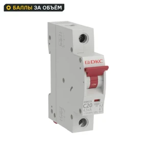 Автоматический выключатель DKC Yon 1P C20 А 4.5 кА