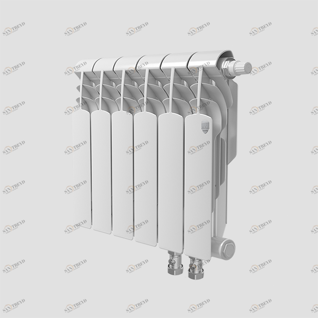 Биметаллический радиатор с нижним правым подключением Vittoria 350 VD - 6 секций Royal Thermo sun-id-646020