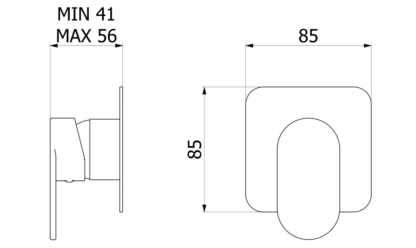 Односторонний настенный смеситель IB Love me ARCH-00016081 - Вид №1
