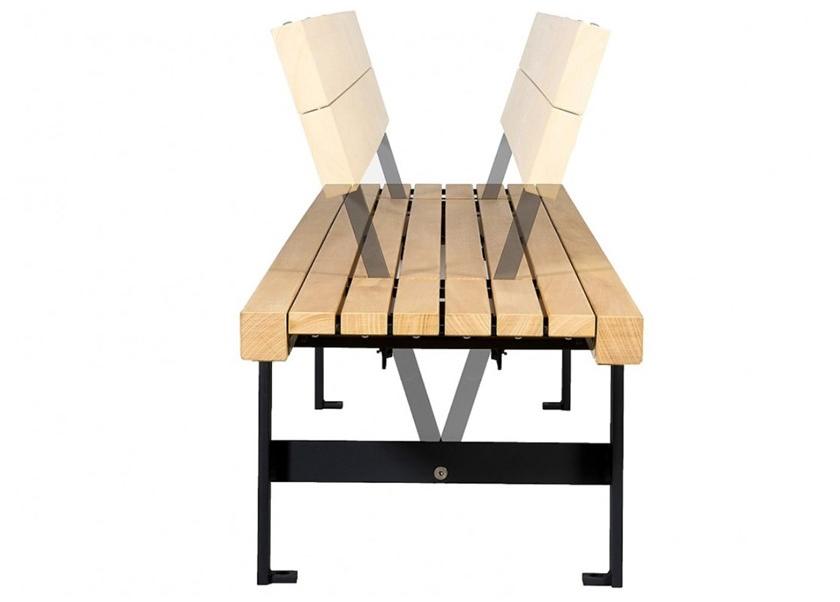 Euroform W Лежащая деревянная скамья со спинкой  379  - Вид №1