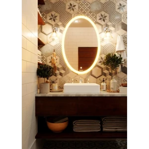 Зеркало для ванной Omega Glass Тип 3 SD953 с подсветкой 60x90 см овальное