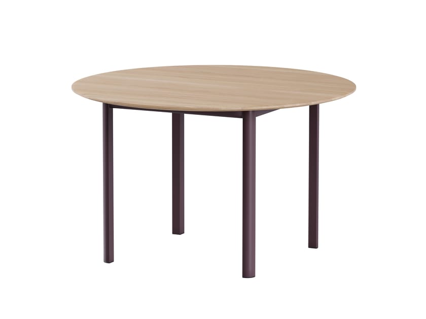 Круглый стол из алюминия и дерева Noah Living Wendel ARCH-00112219