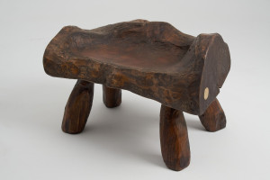 Дубовый журнальный столик / табурет