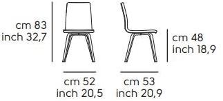 Midj Стул из мягкой ткани Light sun-id-1372465 - Вид №2