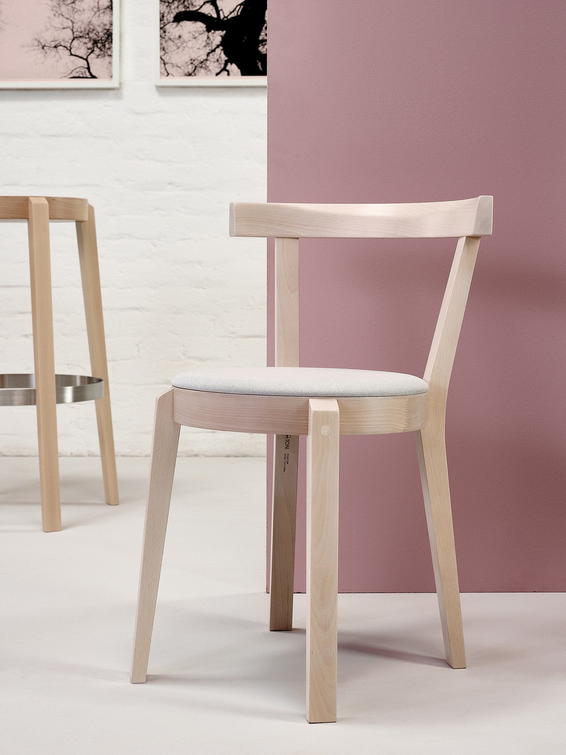 Деревянный стул с мягким сиденьем TON Пунтон ARCH-00090531 - Вид №3