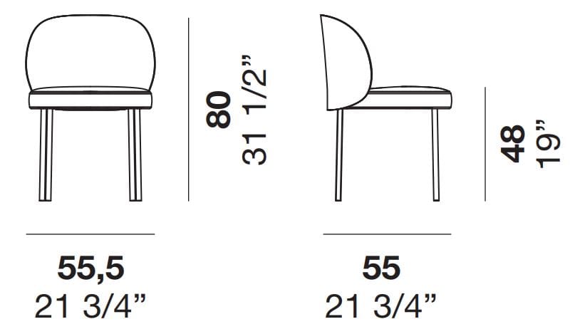 Кожаный мягкий стул Alf DaFrè Raku ARCH-00031795 - Вид №3