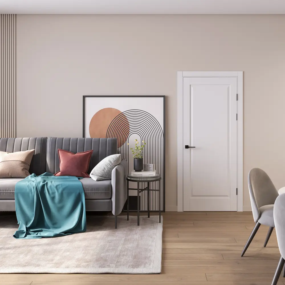 Комплект двери Альпика глухая 80x200 см ПЭТ цвет белый без доборов PORTIKA STLM-2021927 - Вид №1