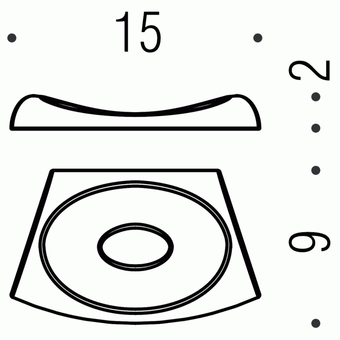 B2840 Мыльница настольная (металл) COLOMBO LAND Colombo Design - Вид №2