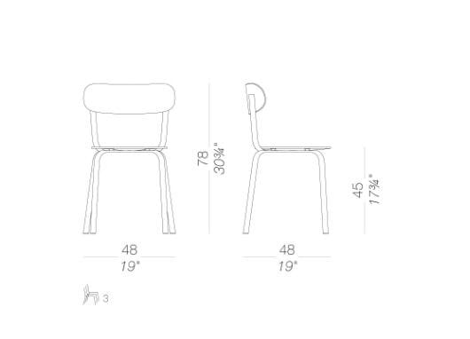 Металлический штабелируемый стул Lapalma стиль ARCH-00133144 - Вид №9