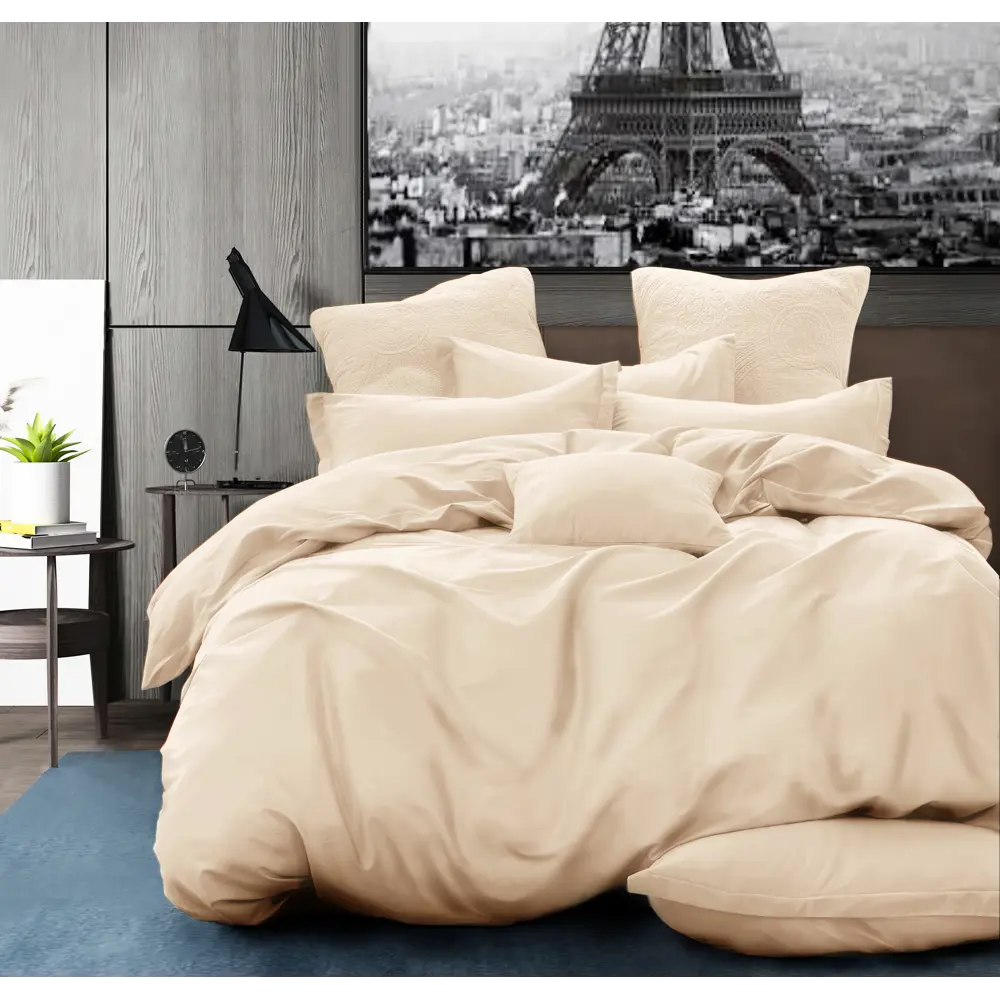 Простыня Cottonika Гамма А 180x200x20 см бязь на резинке бежевый STLM-2024590 - Вид №3