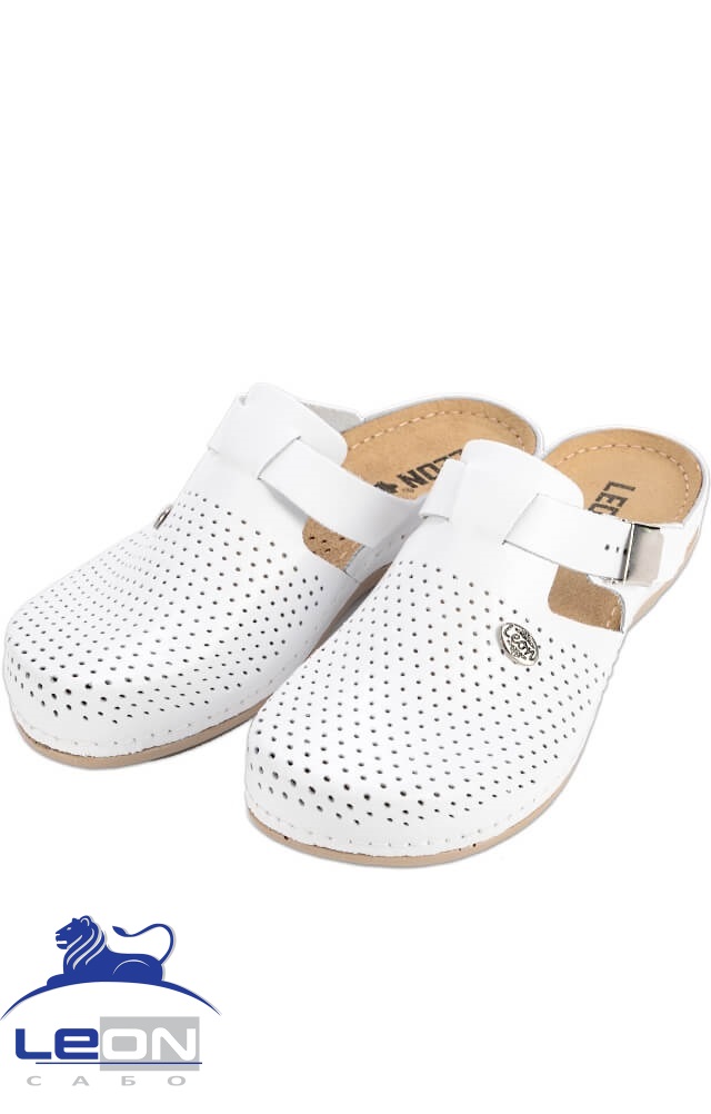 61966 Сабо "Leon" женские белые LEON  Медицинская обувь  размер 36 