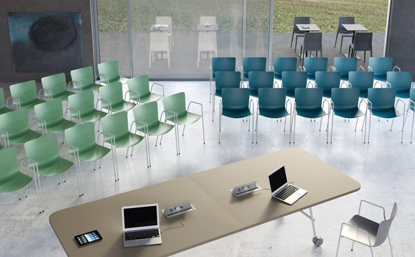 IBEBI Стул из полипропилена штабелируемый с подлокотниками Zaza sun-id-1503959 - Вид №3