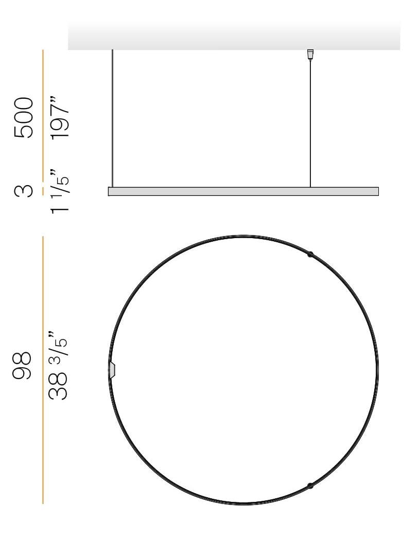 Светодиодный подвесной светильник Panzeri Zero Round ARCH-00011692 - Вид №7
