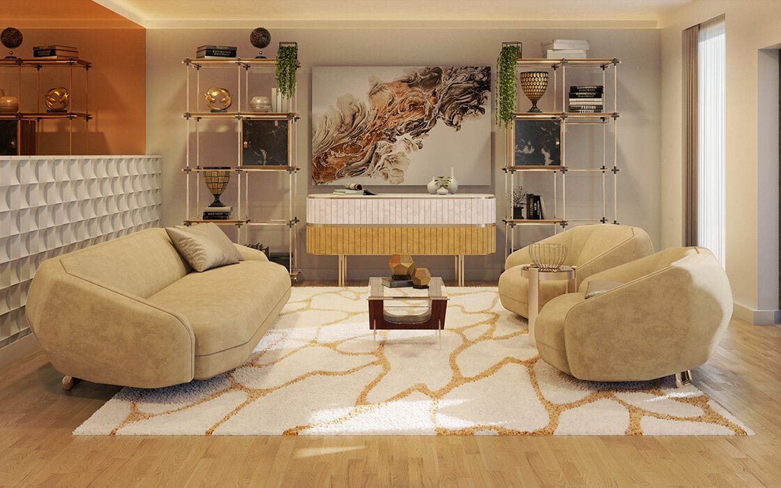 Бархатное кресло с подлокотниками Essential Home Elo ARCH-00059261 - Вид №8