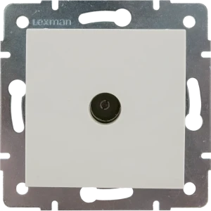 ТВ-розетка оконечная встраиваемая Lexman Виктория шлейфцвет бежевый