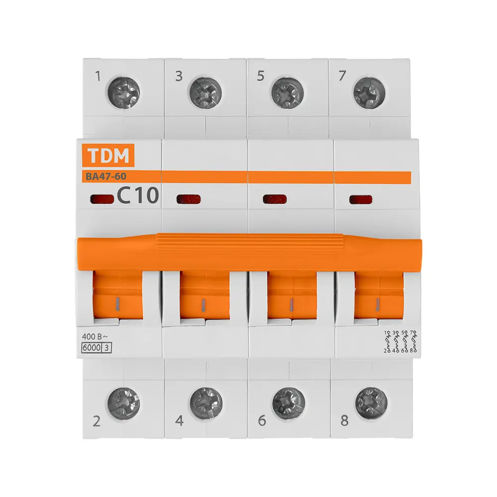 Автоматический выключатель TDM Electric ВА47-60 4Р C10 A 6 кА STLM-2150144 - Вид №1
