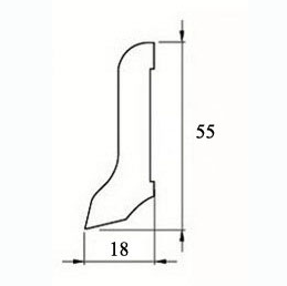 Плинтус Pedross Шпонированный Сукупира 2500х55 мм 1010000898 - Вид №1