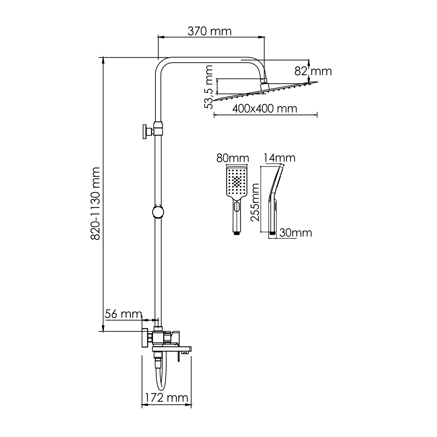 A177.119.103.087.CH Душевой комплект со смесителем WasserKRAFT  - Вид №1