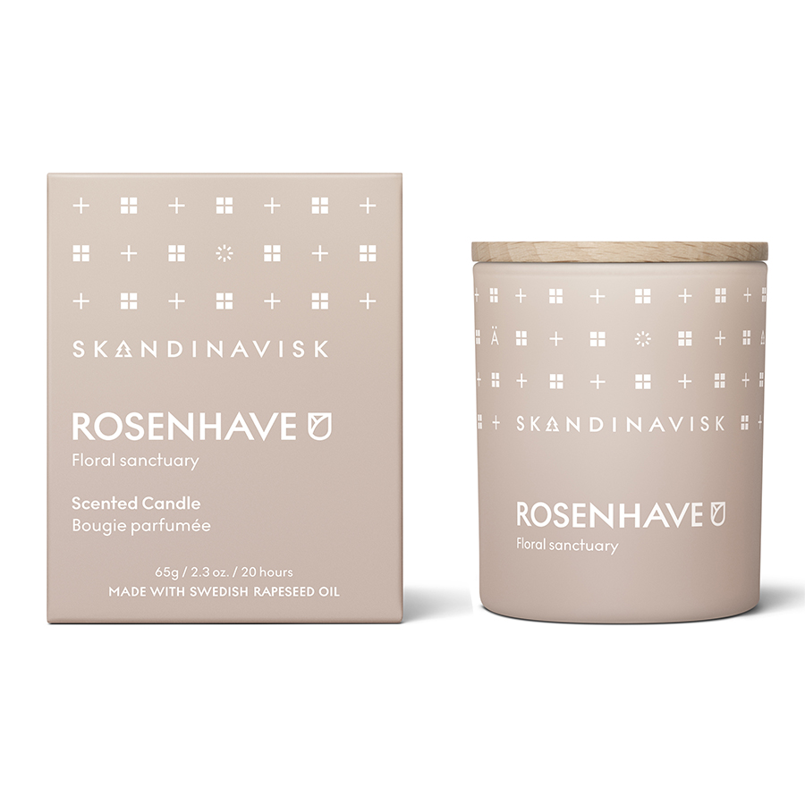 SK20210 Свеча ароматическая rosenhave с крышкой, 65 г (новая) S K A N D I N A V I S K 