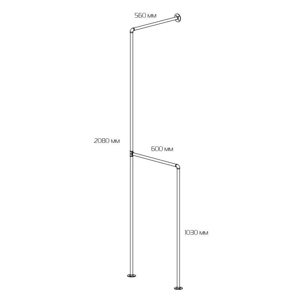 Комплект системы хранения Larvij PIPE08 7.5x100.5x8.5 см цвет черный STLM-2032167 - Вид №9