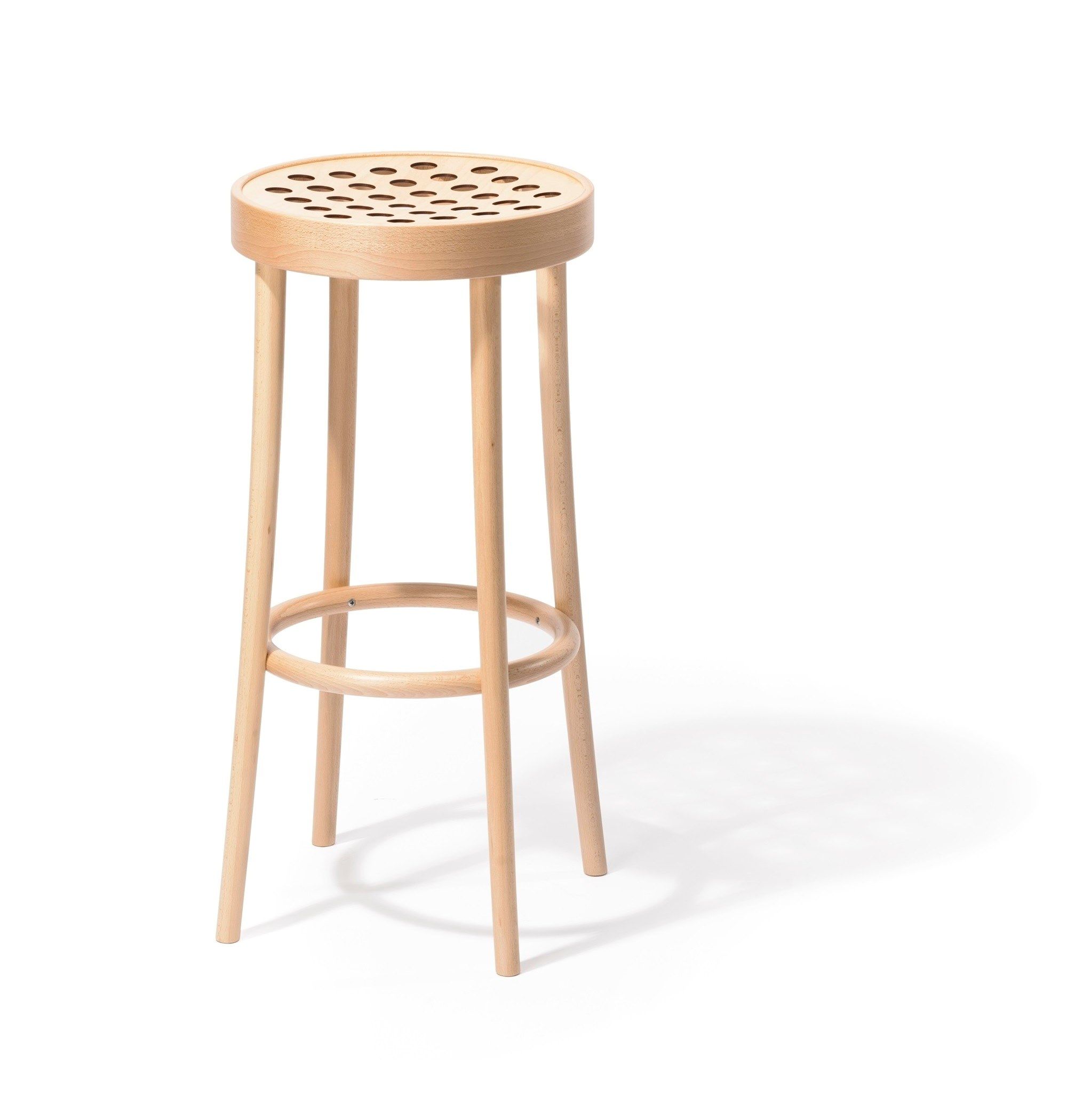 Высокий деревянный барный стул с подставкой для ног TON 822 ARCH-00090162 - Вид №13