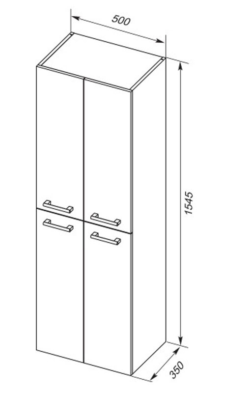 77.0301W Пенал подвесной универсальный Dreja Big Inn - Вид №1