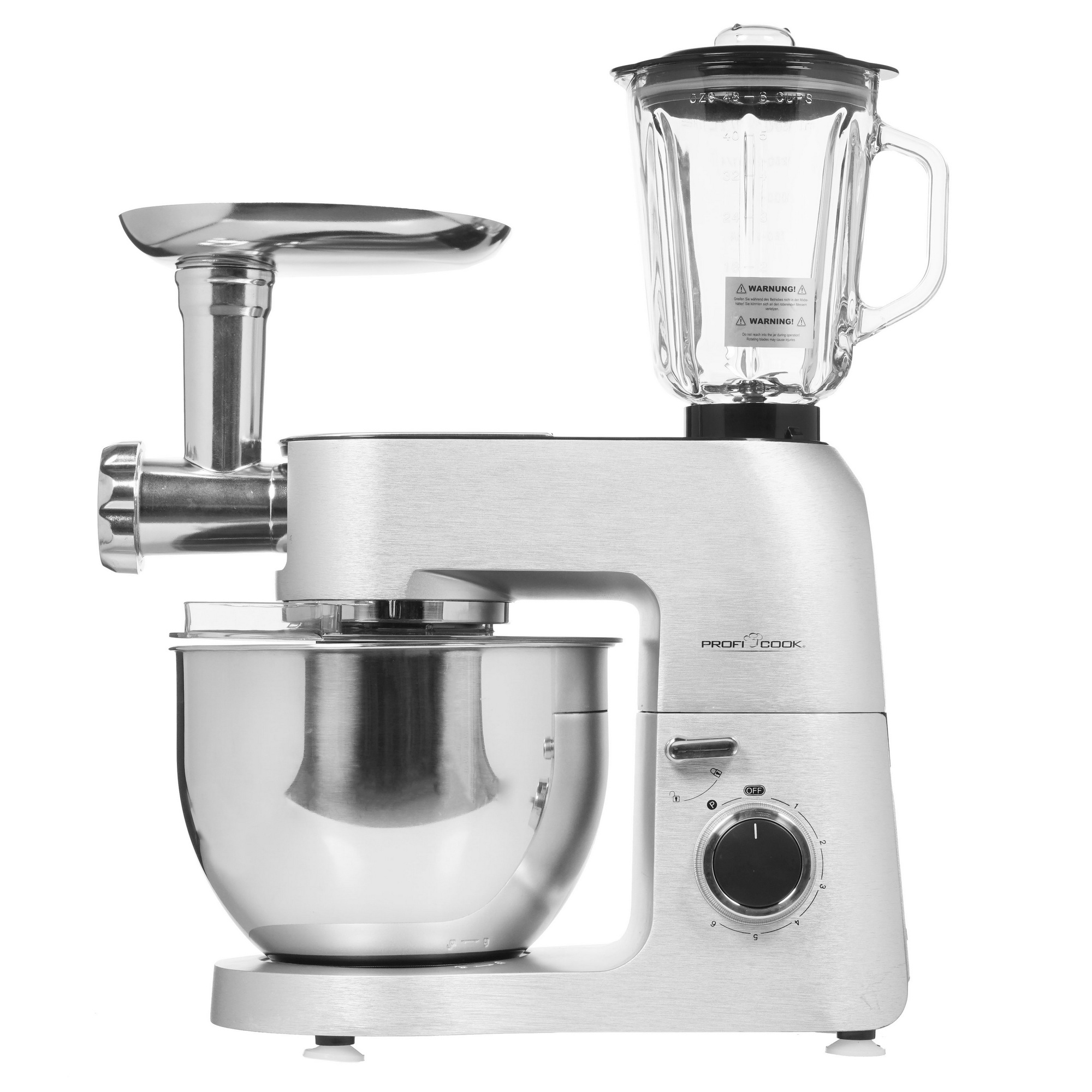 8195802 Кухонная машина Profi Cook PC-KM 1189 серебристый ProfiCook STDN-0118772 - Вид №2