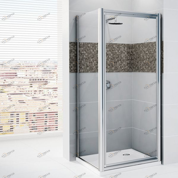 Novellini. Боковая панель 90 см F с серебристым профилем STAR NSTARF841B