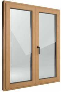 FINSTRAL Полукомпланарное защитное окно из алюминия и пвх Fin-window