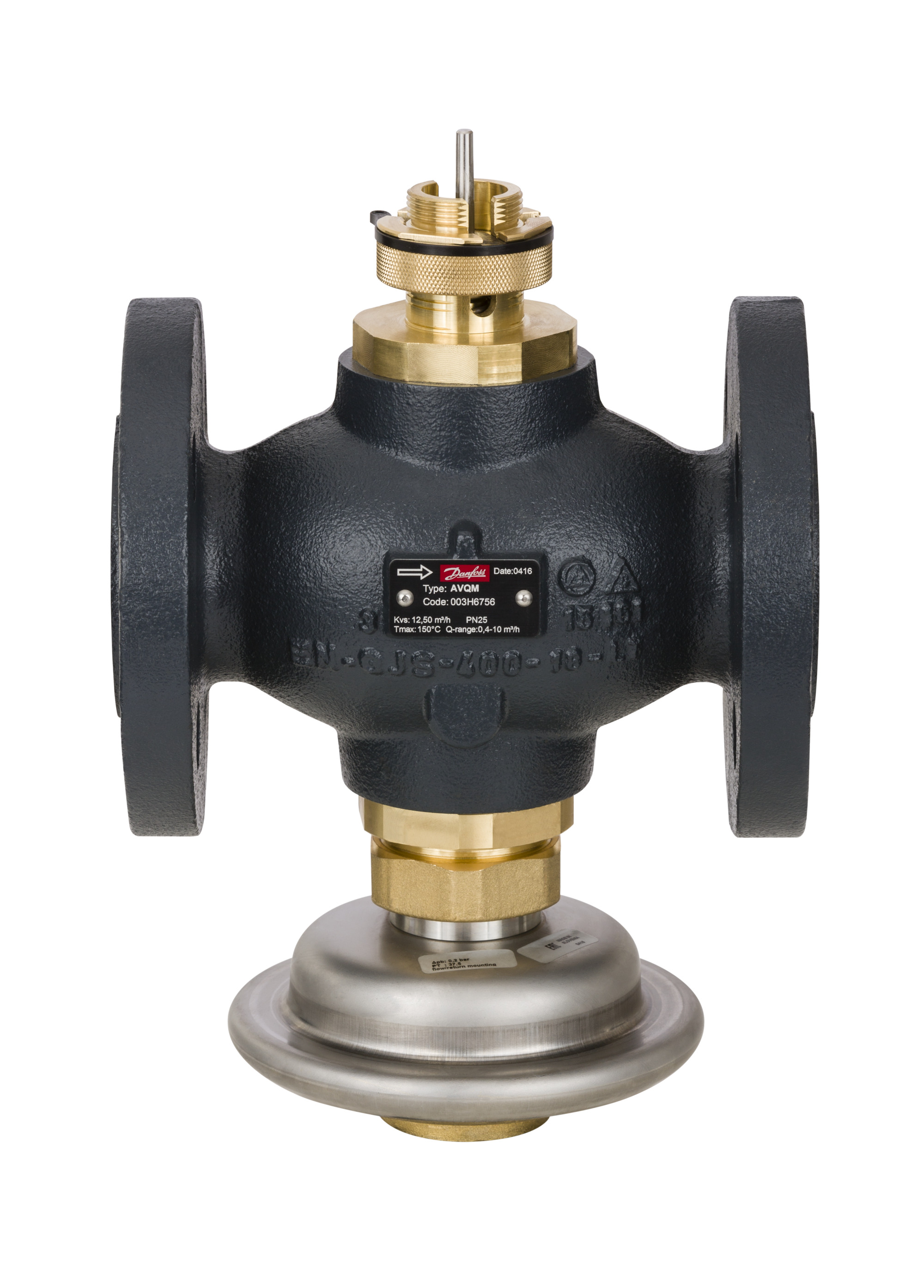 Danfoss Клапан регулирующий комбинированный AVQM с наружной резьбой или фланцевый Комб. р-рAVQM PN25 15/4//0,2/резьб. 003H6750  - Вид №49