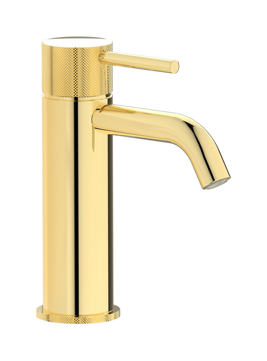 Смеситель для раковины на 1 отверстие в комплекте с донным клапаном. WE ARE IB id200ii Pale Gold Industria