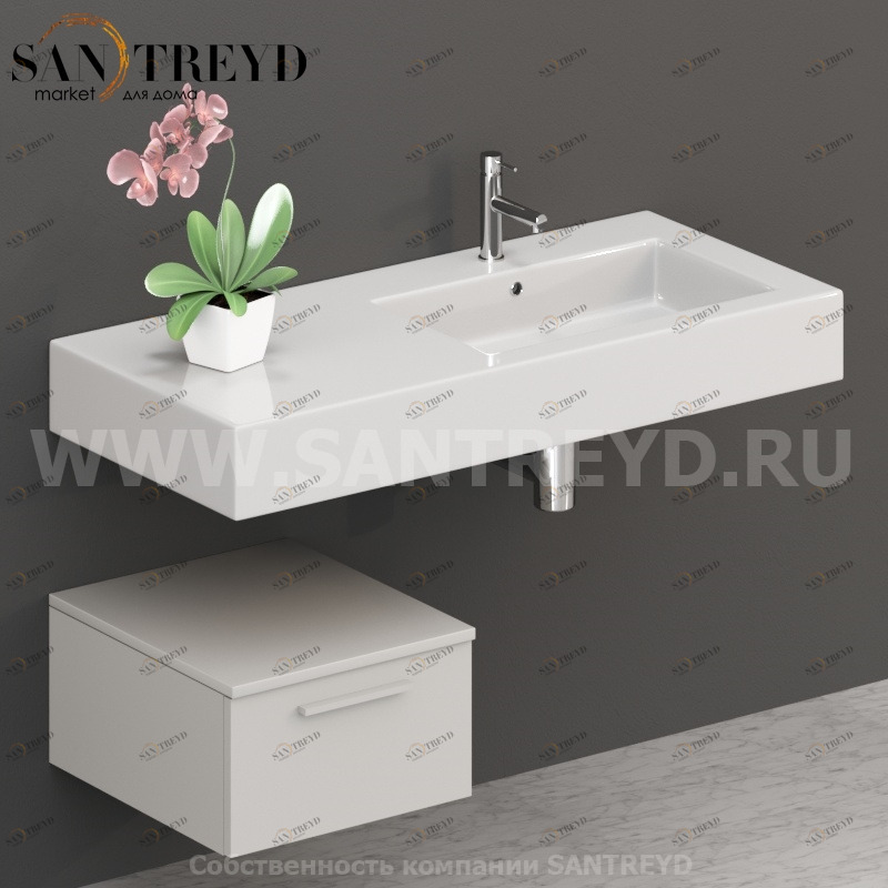 T04552BT2 Столешницы для использования в сочетании с тумбами и открытыми тумбами 45 см серая Globo ARREDO WOOD Италия Ceramica Globo