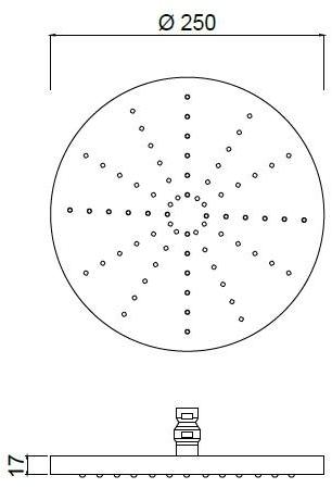 Rubinetteria Giulini Дождевой душ из латуни с системой защиты от известкового налета Surf F1610 - Вид №1