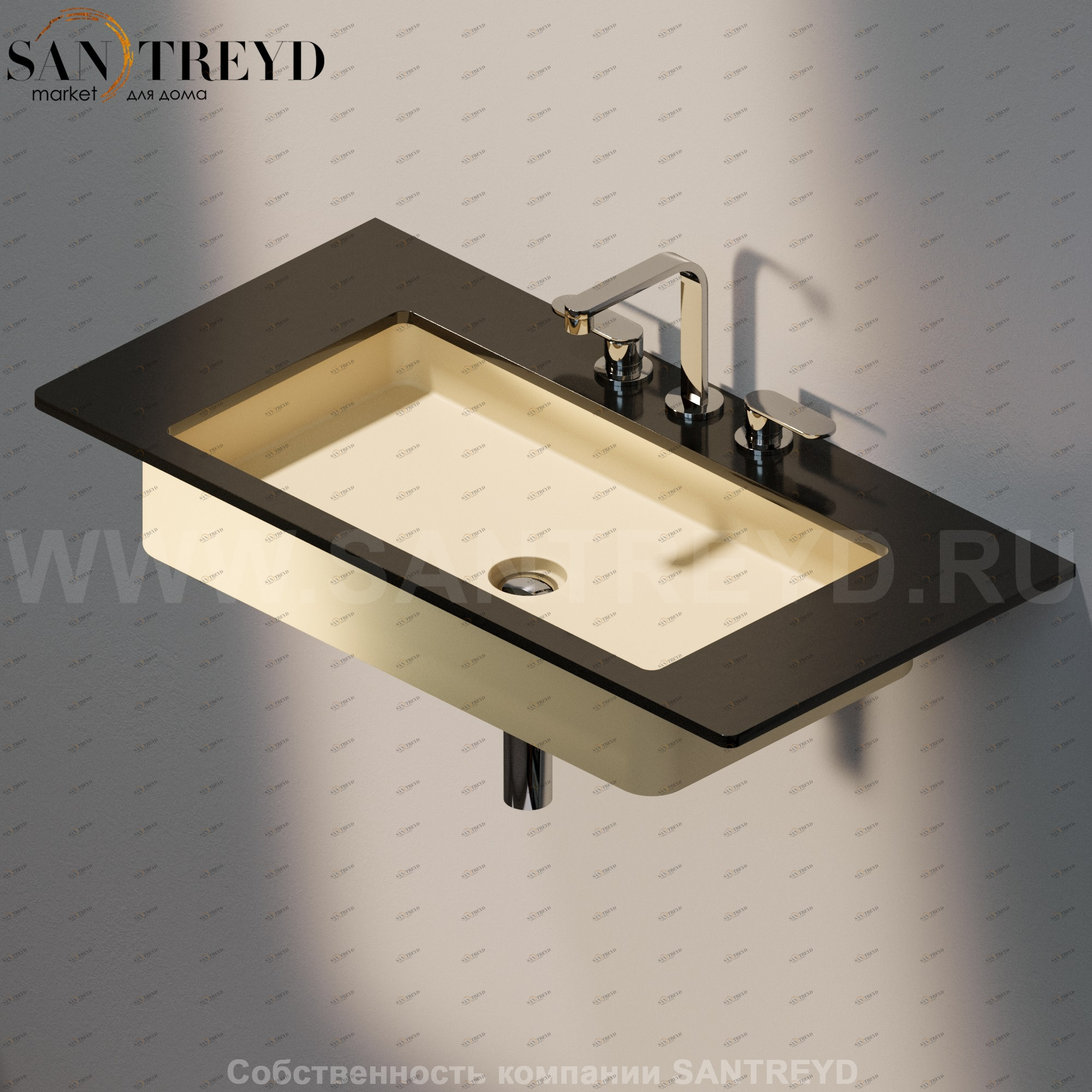 MW75SP1019 Накладная раковина под столешницу  квадратная Ceramica Flaminia Miniwash