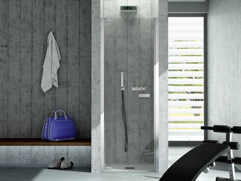 Алюминиевая и стеклянная душевая кабина с распашной дверью CSA Box Doccia Сара ARCH-00097916