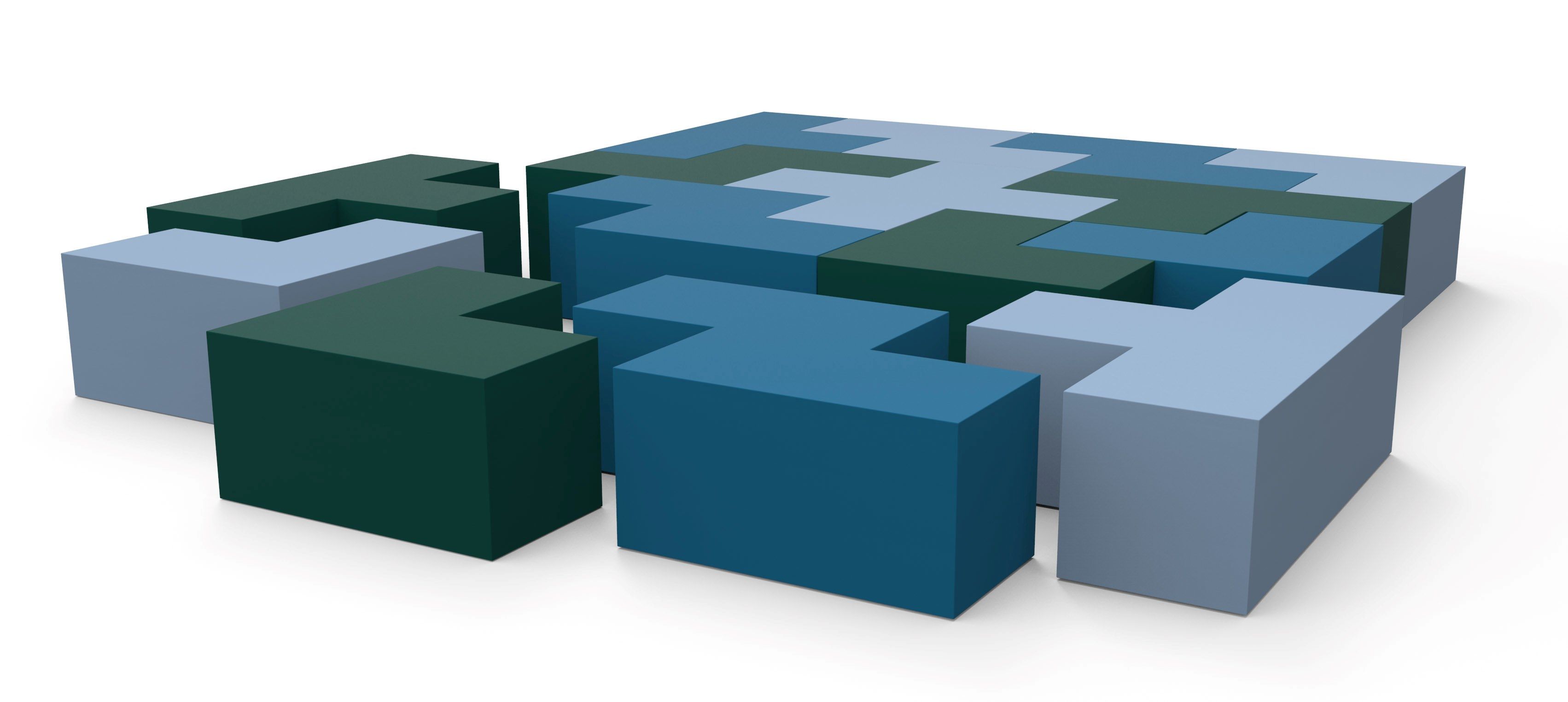 Модульная скамья из пены QM без спинки Quinze & Milan Форма ARCH-00122265 - Вид №1