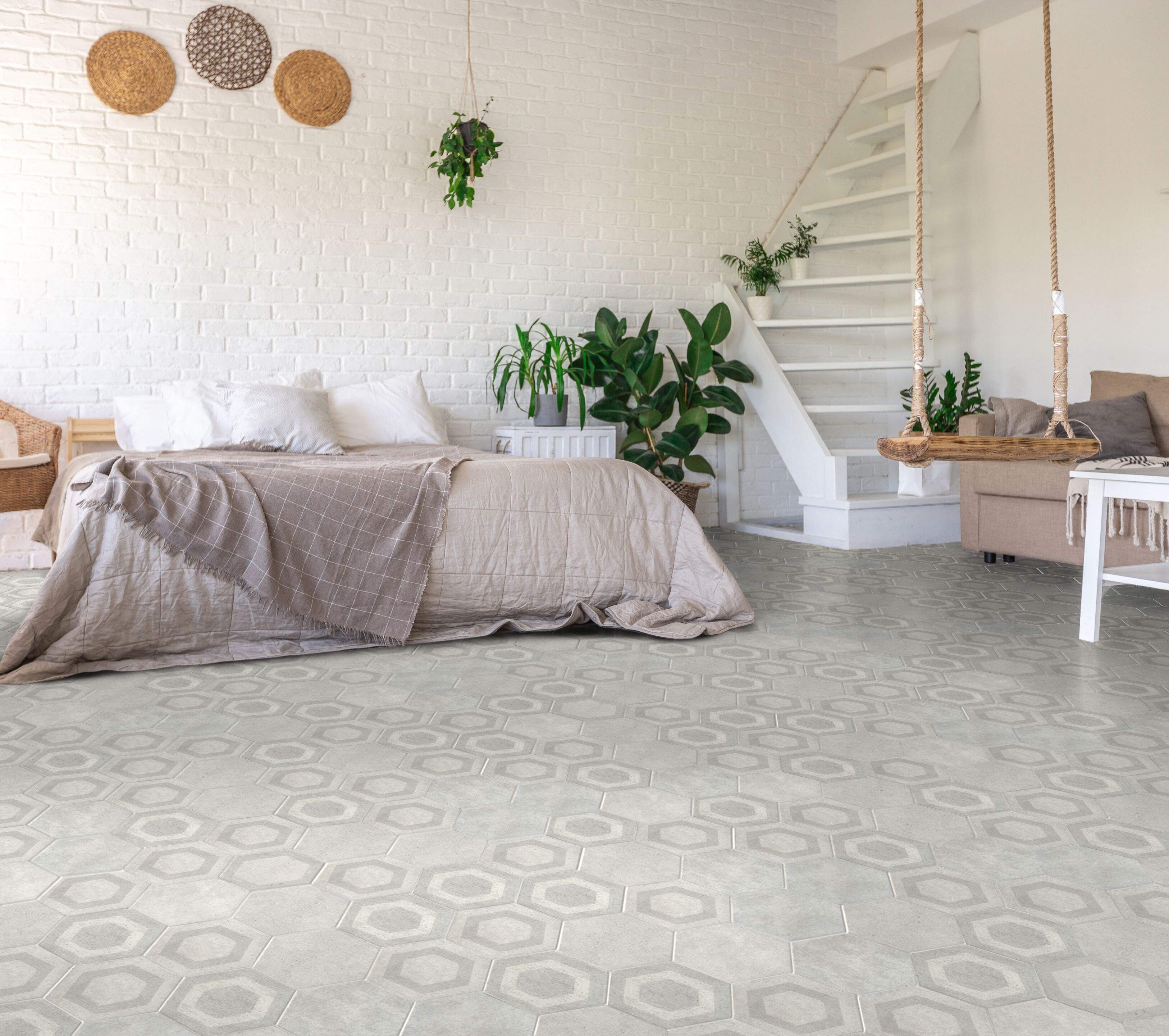 Пол / керамогранит с эффектом цемента KERADOM ESAGONE CEMENTI ARCH-00020918 - Вид №3