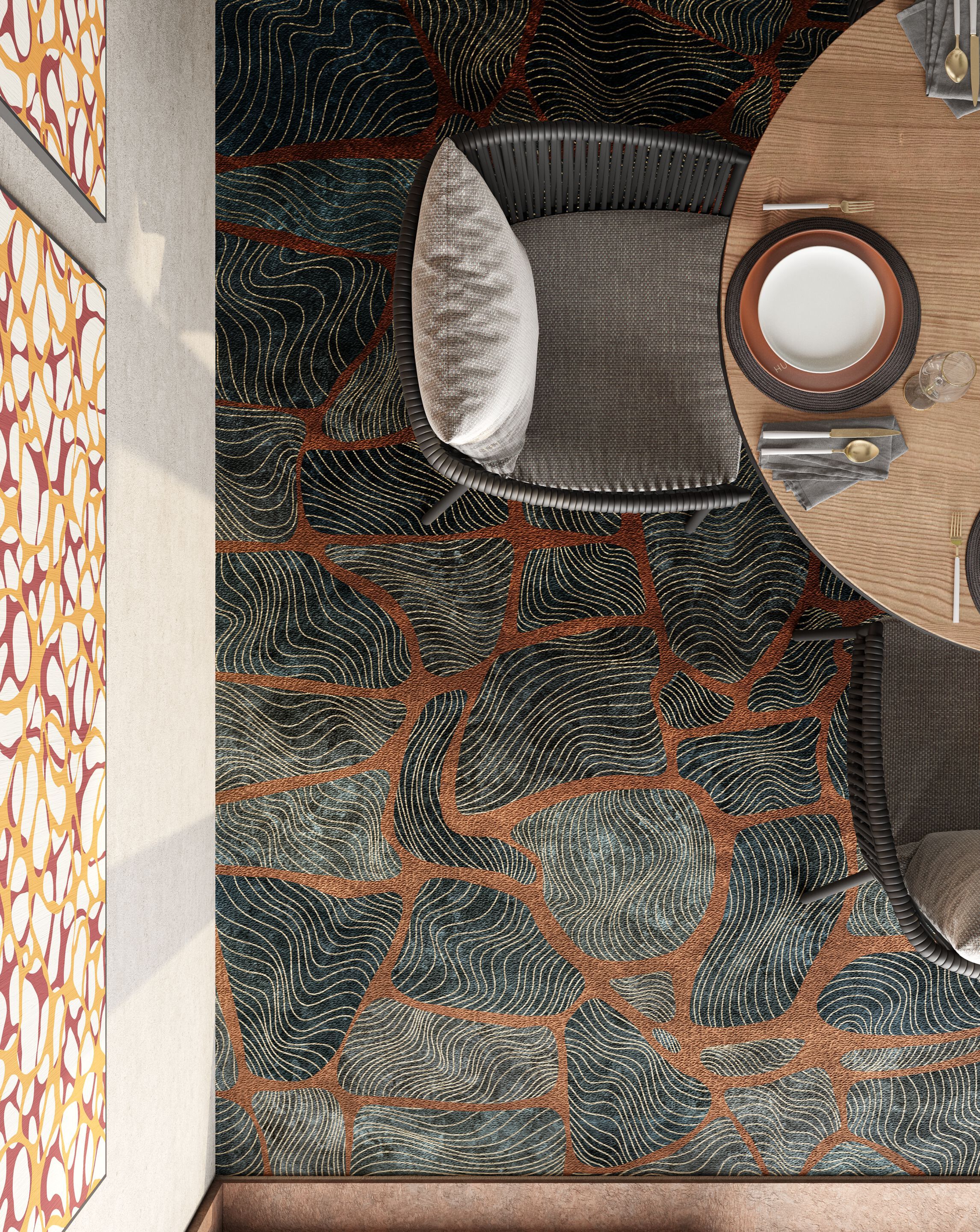 Узорный ковер Inkiostro Bianco Travelogue ARCH-00090686 - Вид №1