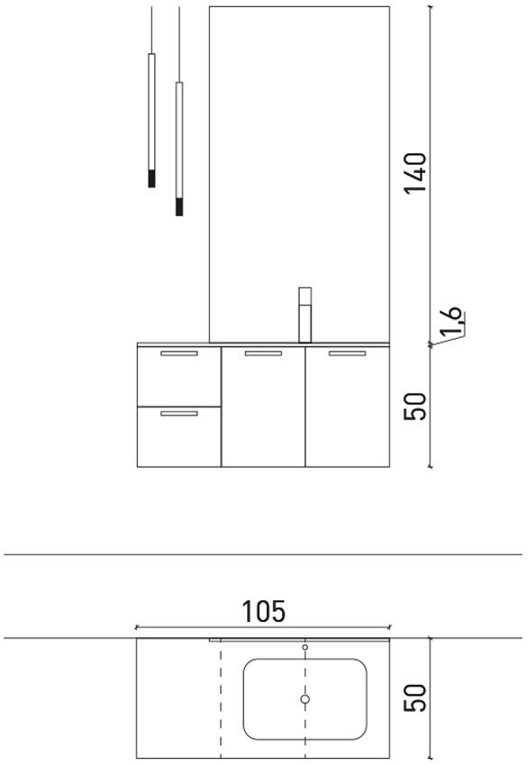 Archeda Тумба под умывальник подвесная одинарная Light sun-id-1363394 - Вид №5