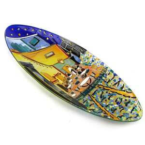 4153 ORIGINALMURANOGLASS Овальное блюдце Ночное кафе ван Гога - муранское стекло OMG 37 см