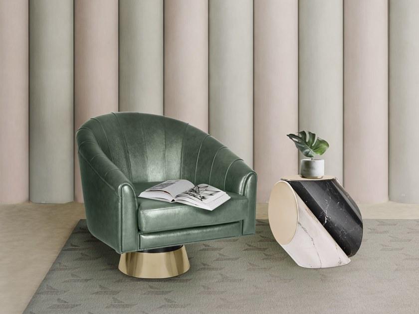 Essential Home Поворотное кожаное кресло с подлокотниками sun-id-1422821 - Вид №5