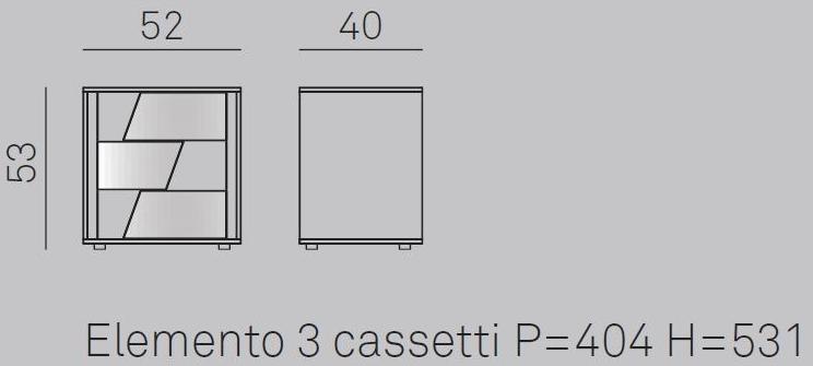 Gruppo Tomasella Прикроватная тумбочка из дуба с ящиками Kross sun-id-1429907 - Вид №3