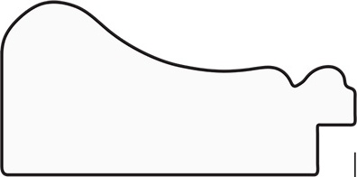 BY 3971 Зеркало в багетной раме - беленый дуб 57 mm EVOFORM Octagon - Вид №4