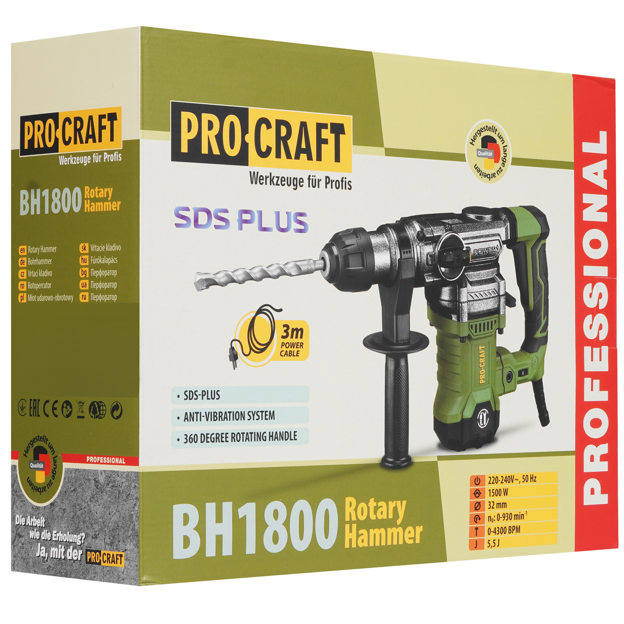 Перфоратор Procraft BH1800 9277910 STDN-0081228 - Вид №7
